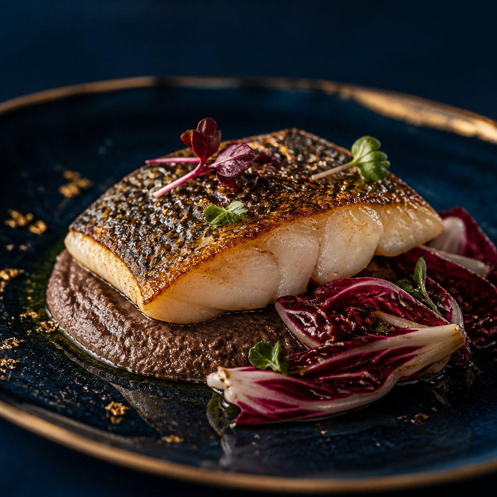 Secondo di pesce scottato alla brace